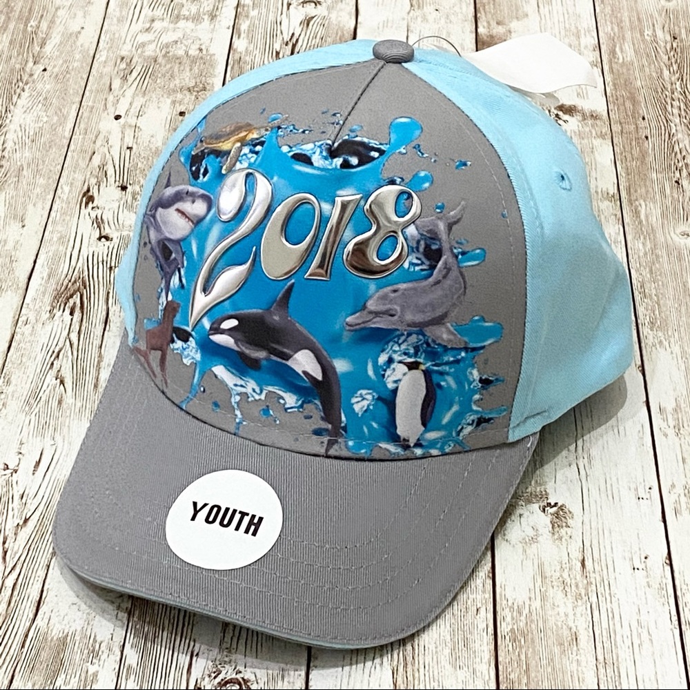 2018 SeaWorld Turquoise/Gray Youth Ball Cap